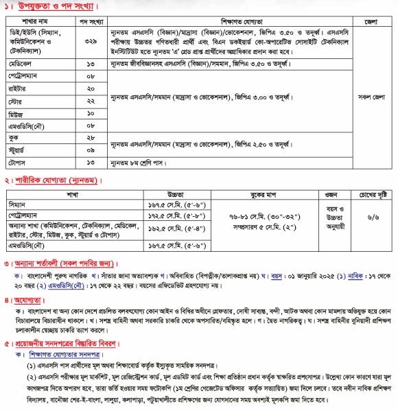 বাংলাদেশ নৌবাহিনী নিয়োগ বিজ্ঞপ্তি ২০২৪-Navy Job Circular 2024